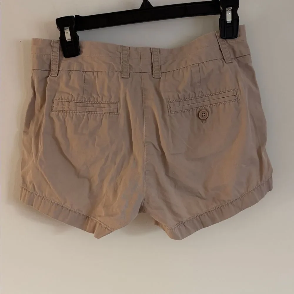 J. Crew Y2K Mini Shorts- 100% Cotton Chino “Broken-in” Sz 0 - Picture 4 of 4